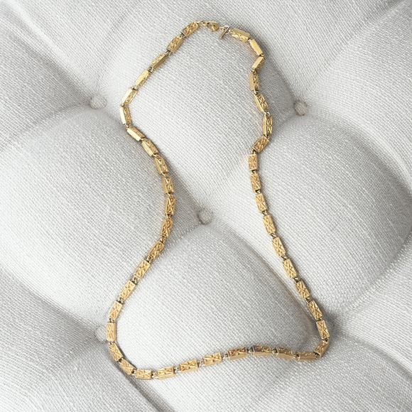 Monet Jewelry - Vintage Monet Gold Plated Block Chain